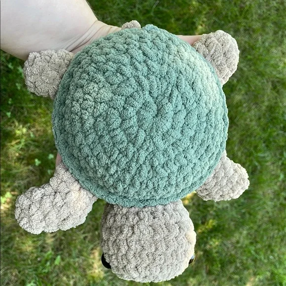 Sea Turtle Stuffie Amigurumi Sea Turtle Plushie Handmade Crochet - Picture 4 of 8